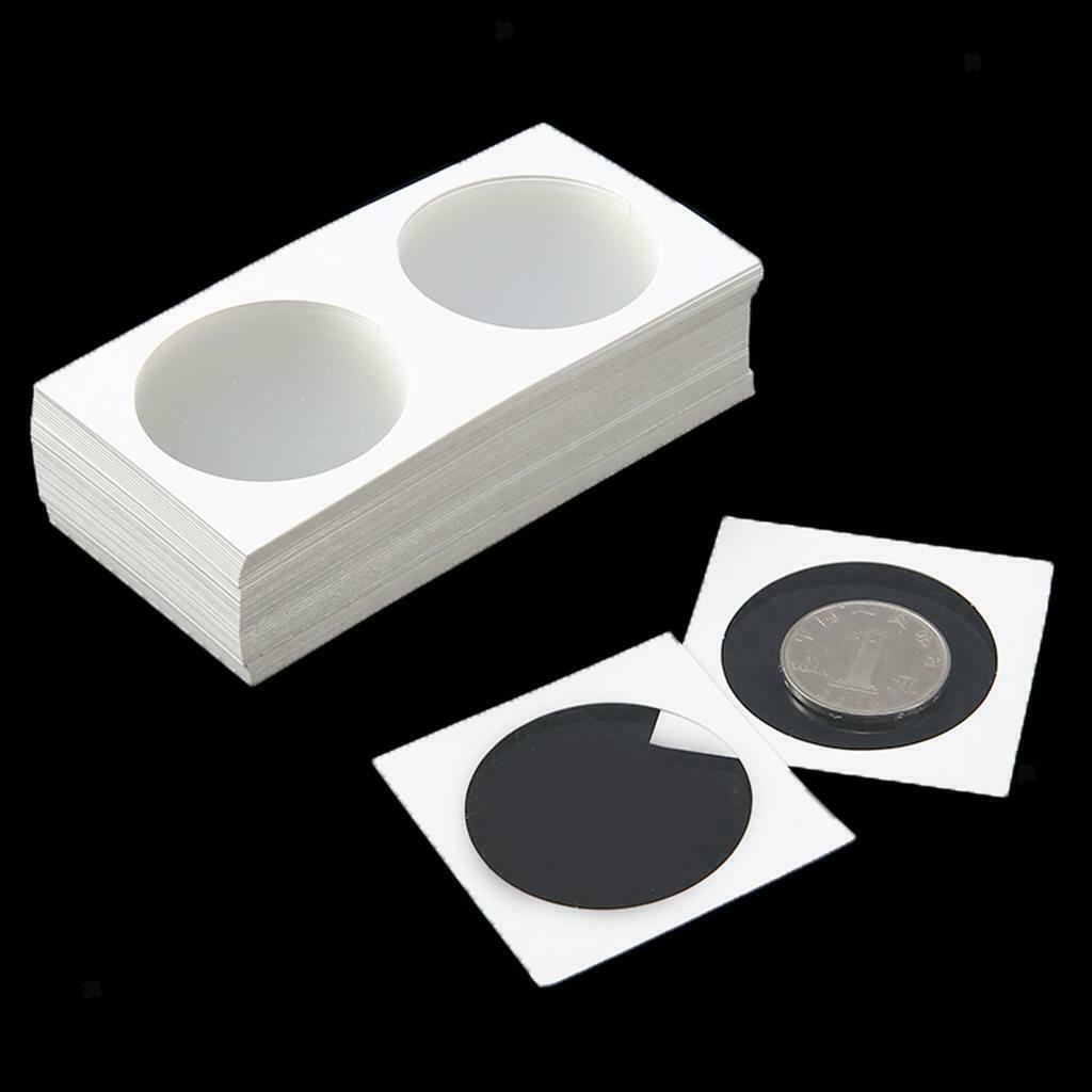50 Pcs Thick Cardboard Coin Collecting Holder 2x2 Coin Flips Mega (17.5mm)