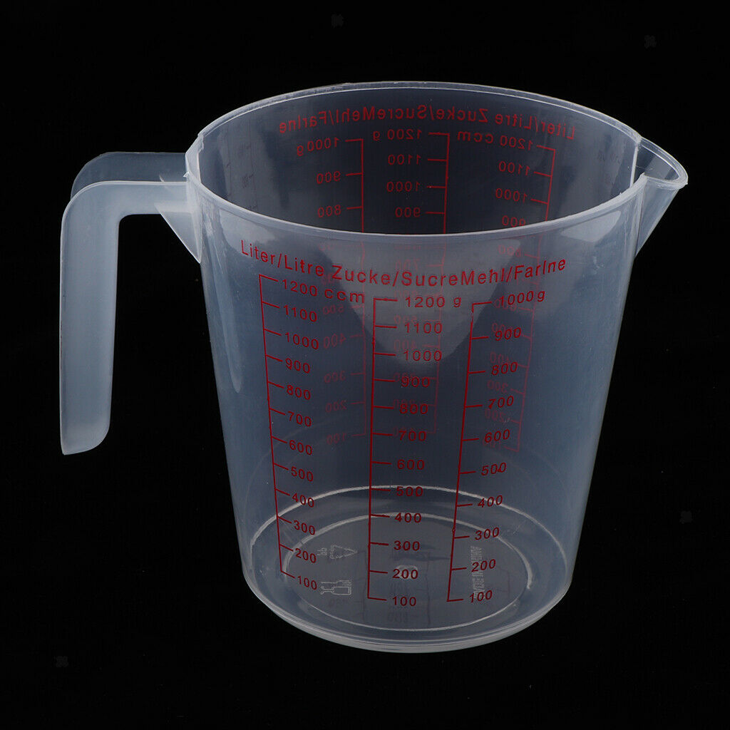 1 Cup Plastic Measuring Cup Beaker Measuring Tools 13.5cm For Kitchen Baking