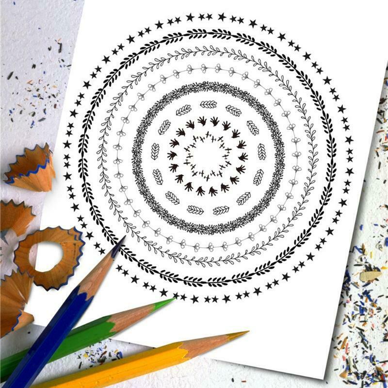 Flower Circle Silicone Clear Seal Stamp DIY Scrapbooking Embossing Photo Album