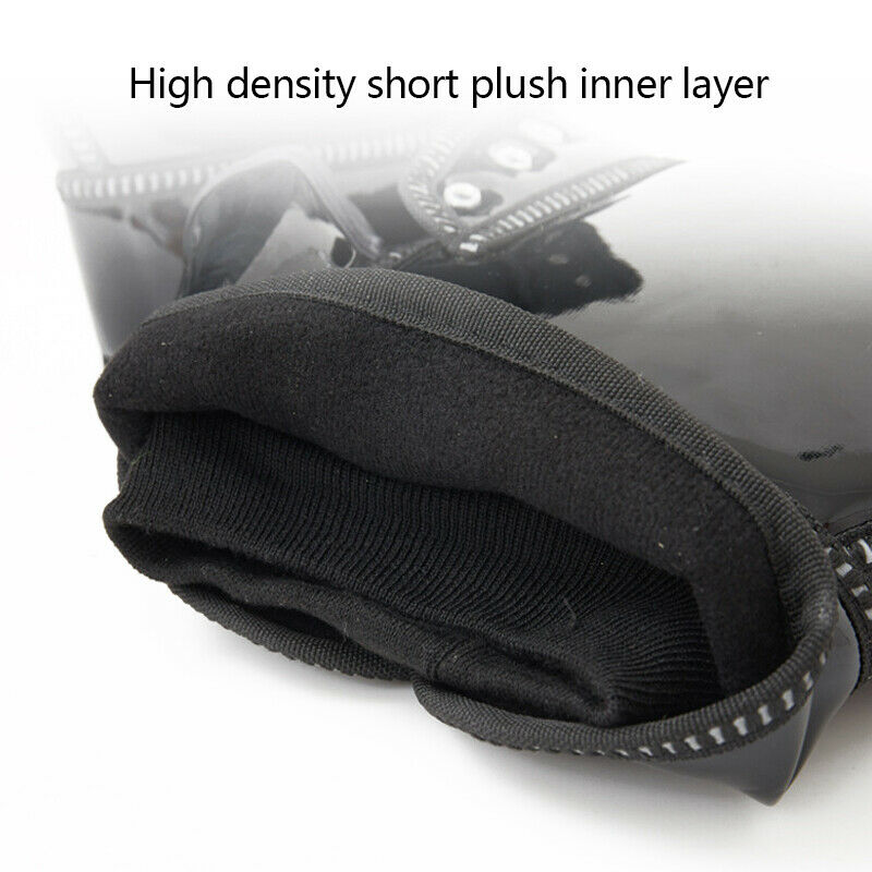 2X PU Motorcycle Scooter Handlebar Gloves Fur Muffs Winter Warm Mitts Waterproof