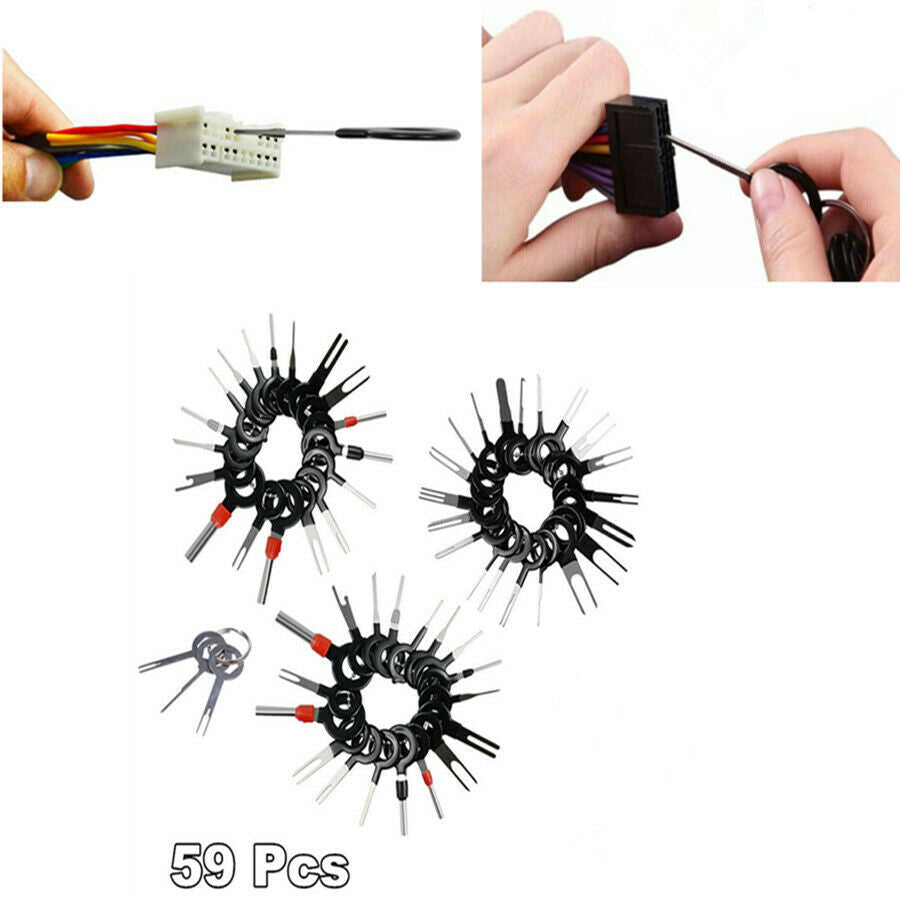 59* Car Wire Harness Terminal Plug Extracter Connector Pin Needle Remove Tool