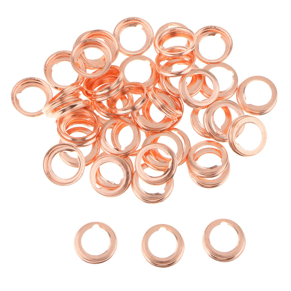 50Pcs M12 Metal Oil Drain Plug Crush Washers Gaskets For  1026JA00A