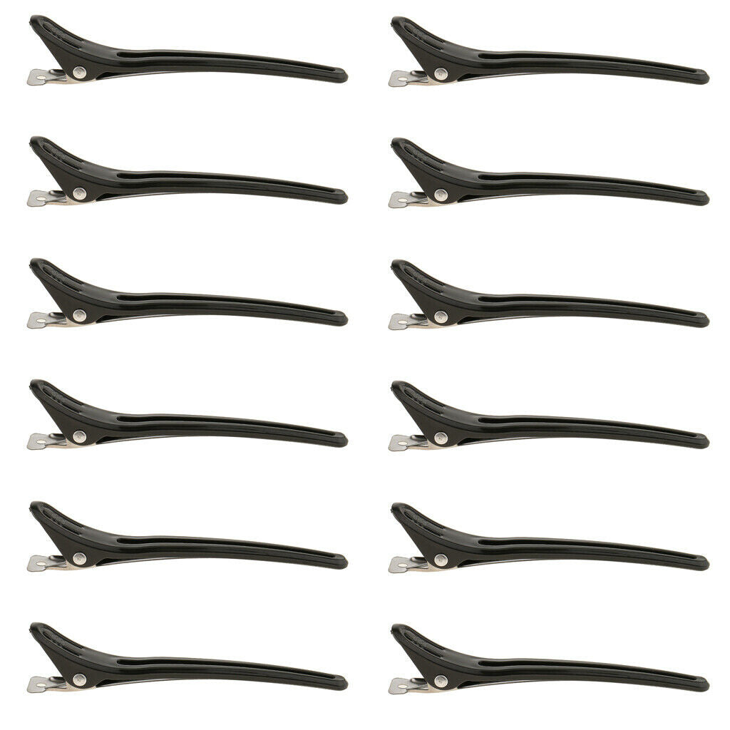 6pairs Hairdressing Hair Clips Salon Plastic Hair Grip Clamp Hair Styling