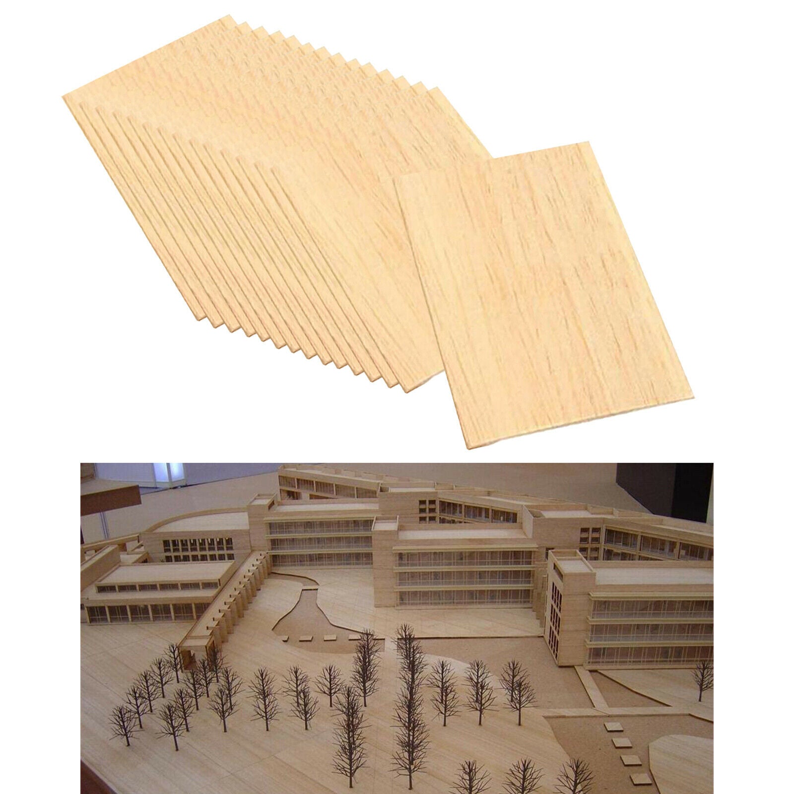 15pcs Blank Wooden Square Unfinished Wood Pieces Cutouts Plaques DIY Arts Crafts