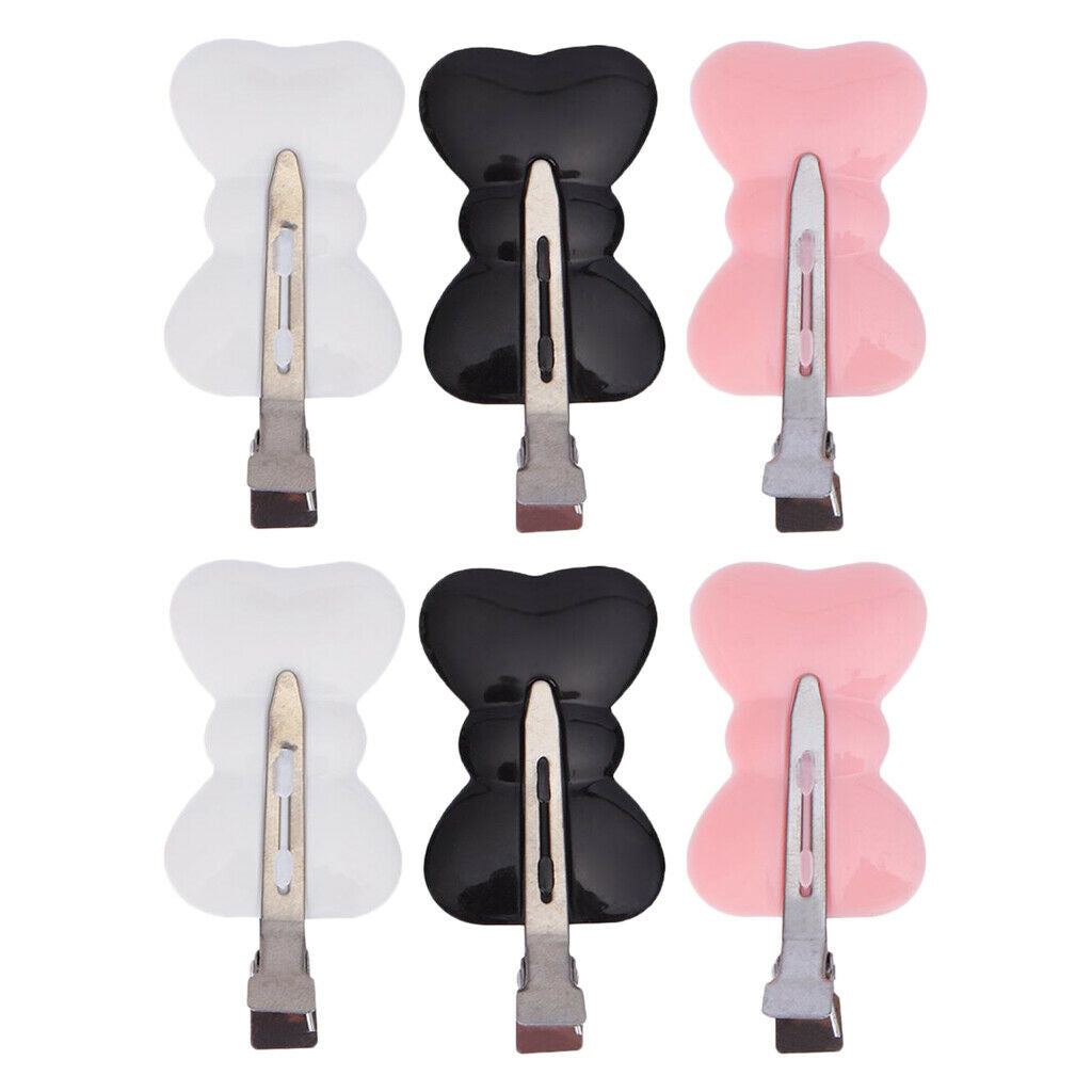 6Pcs Seamless No Bend Hair Clips Salon Hairdressing Clamps Styling Tools