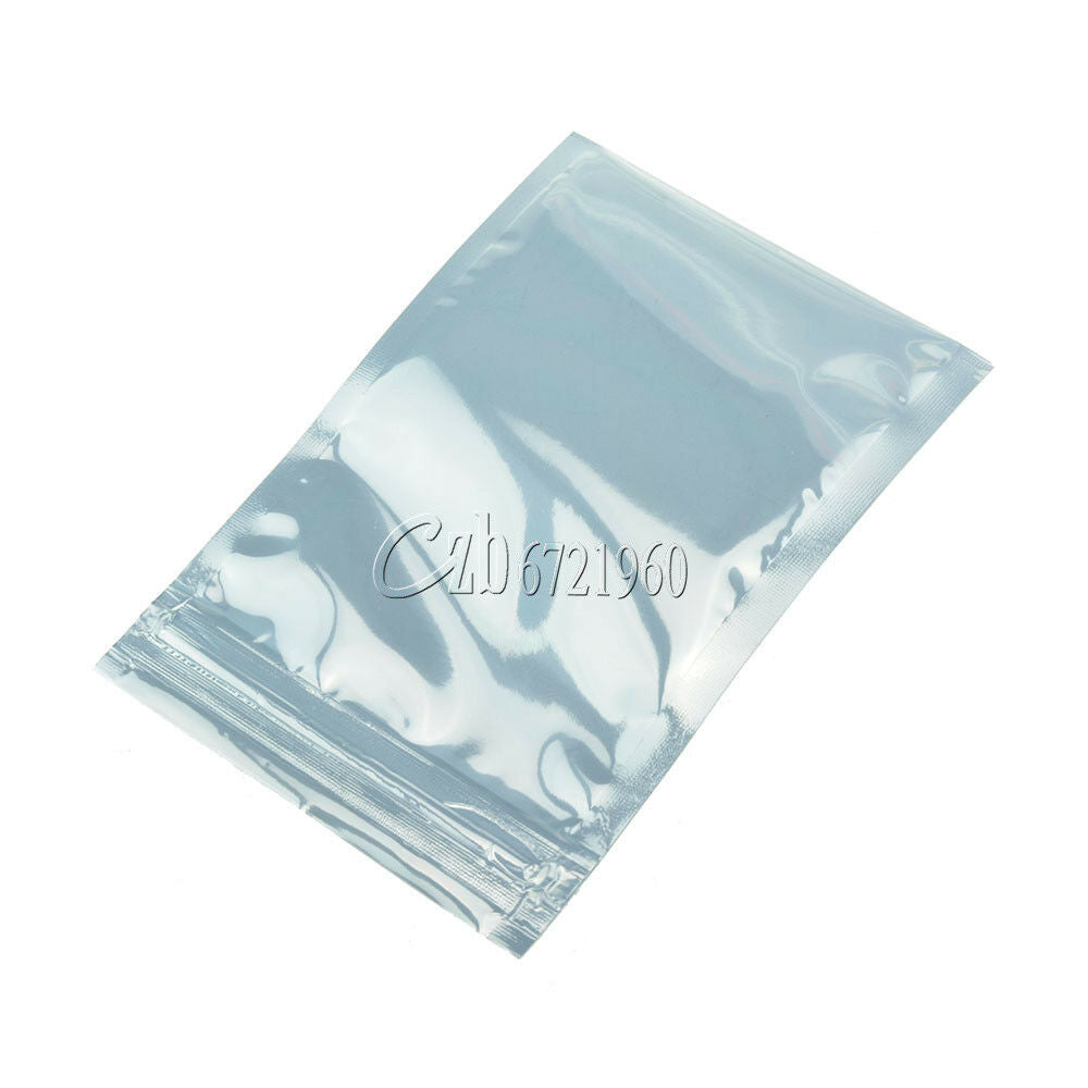 50PCS 80x120mm Anti Static Bag Plastic Zip Lock 8x12cm Shielding Holder Package