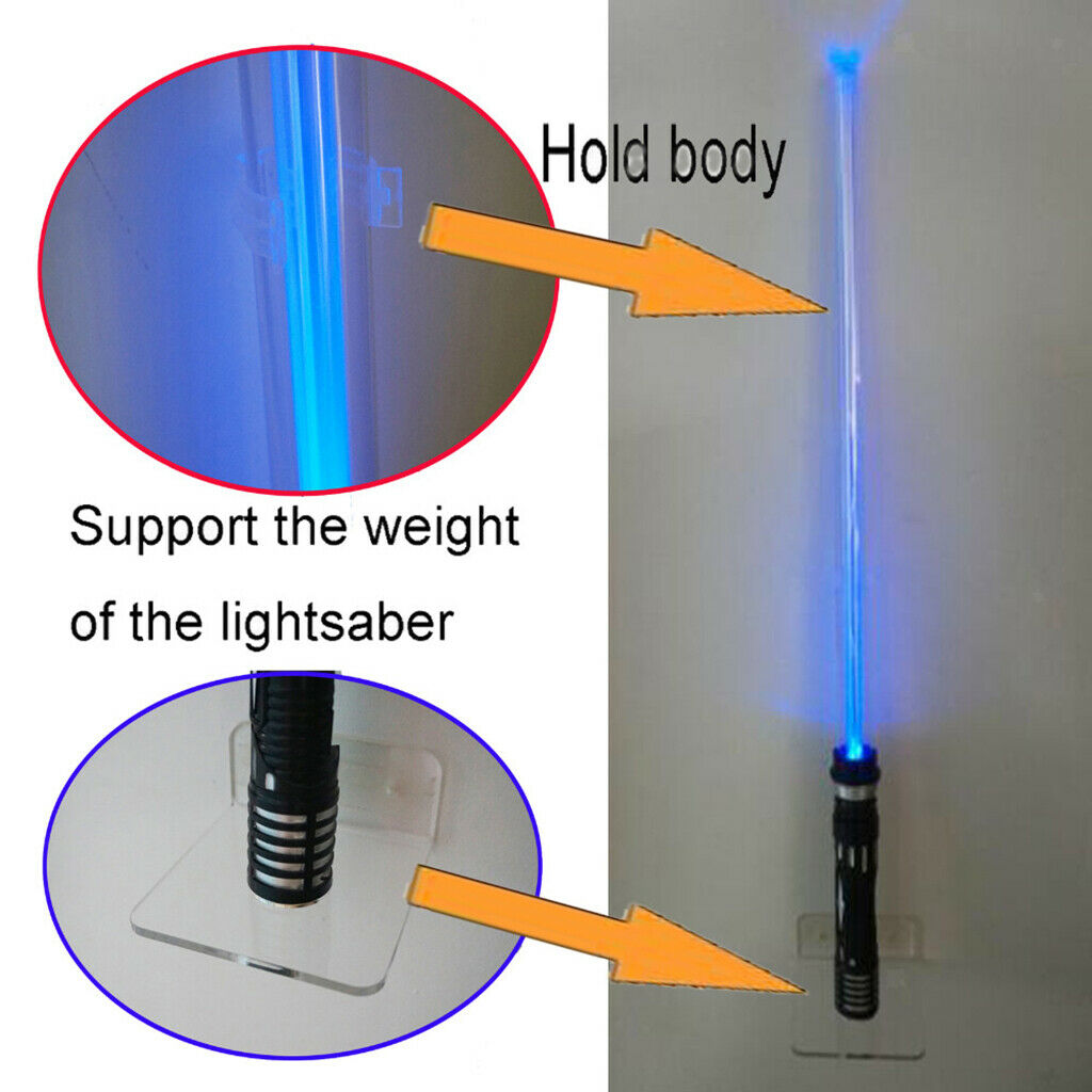 Clear Acrylic L-shape Wall Display Holder Stand Shelf Storage for Lightsaber