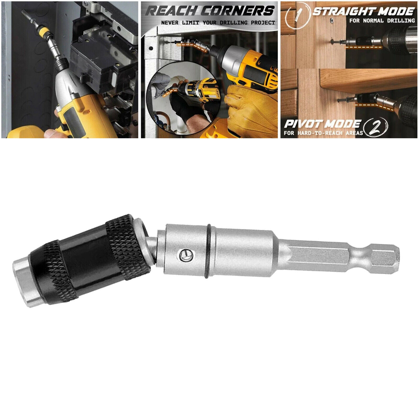 2 Pieces Flexible Magnetic Screw Drill Tip Holder Extension Hex Shank Bit