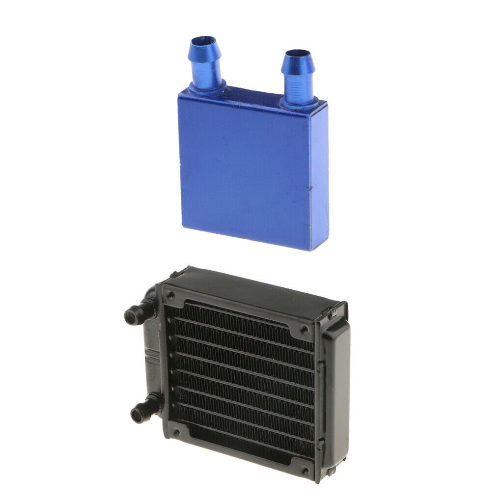 80mm Computer Water Cooling Radiator 80mm Fans 8-Pipe 40mm Water Blocks