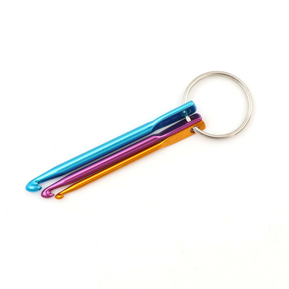 2pcs Mixed Aluminum Crochet Hook Knitting Knit Needle Weave Yarn Too.l8