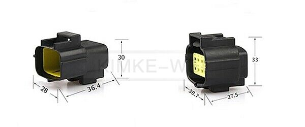 5x AMP Econoseal 8 Way Pin Waterproof Electrical Wiring Multi Connector Set New