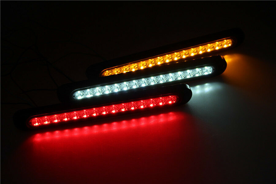 15LED WaterproofCar Trailer Truck Stop Tail Brake Light Bar Identification Light