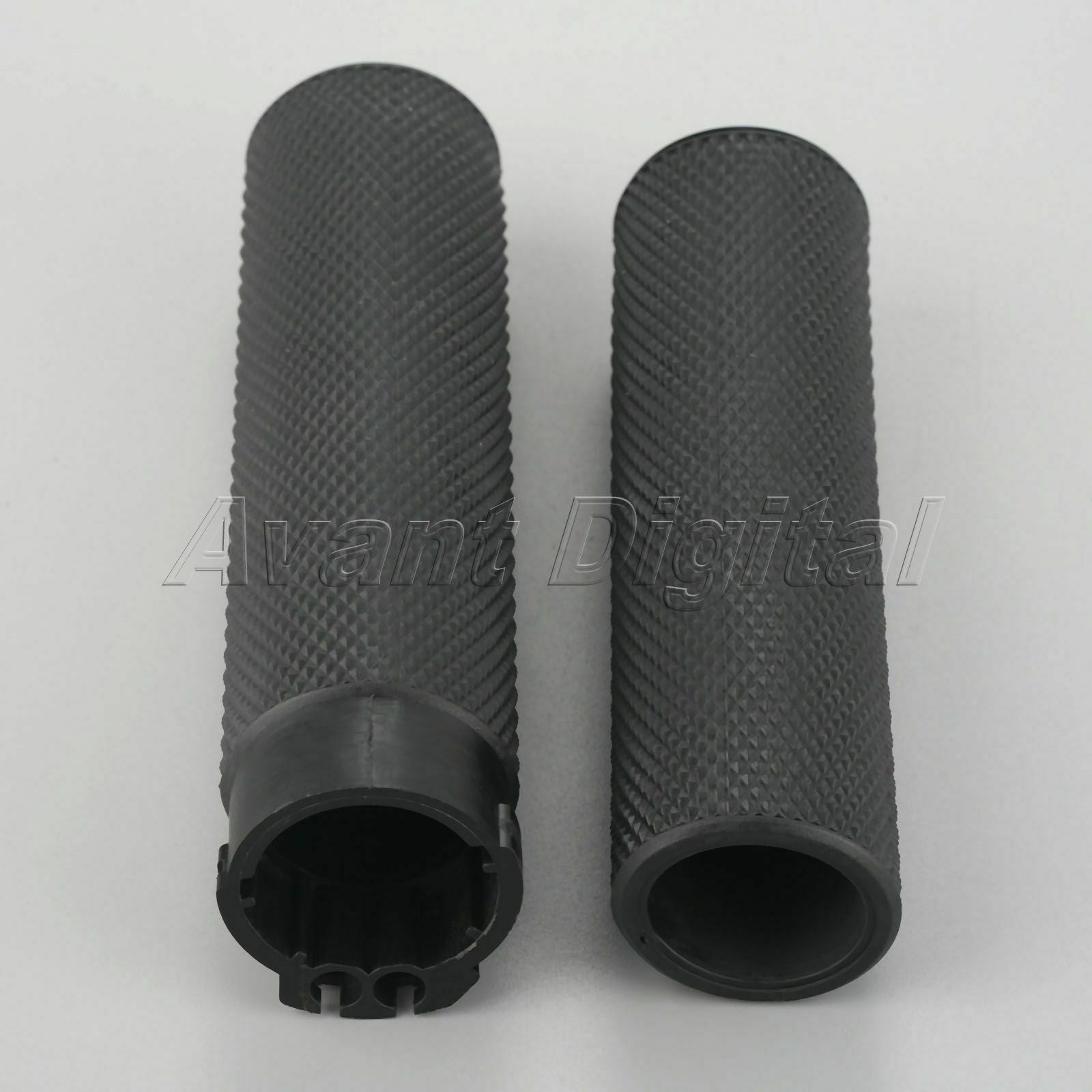 2x 1" Motorcycle Handlebar Aluminum Rubber Hand Grips Fit For 883 1200X 48 Black