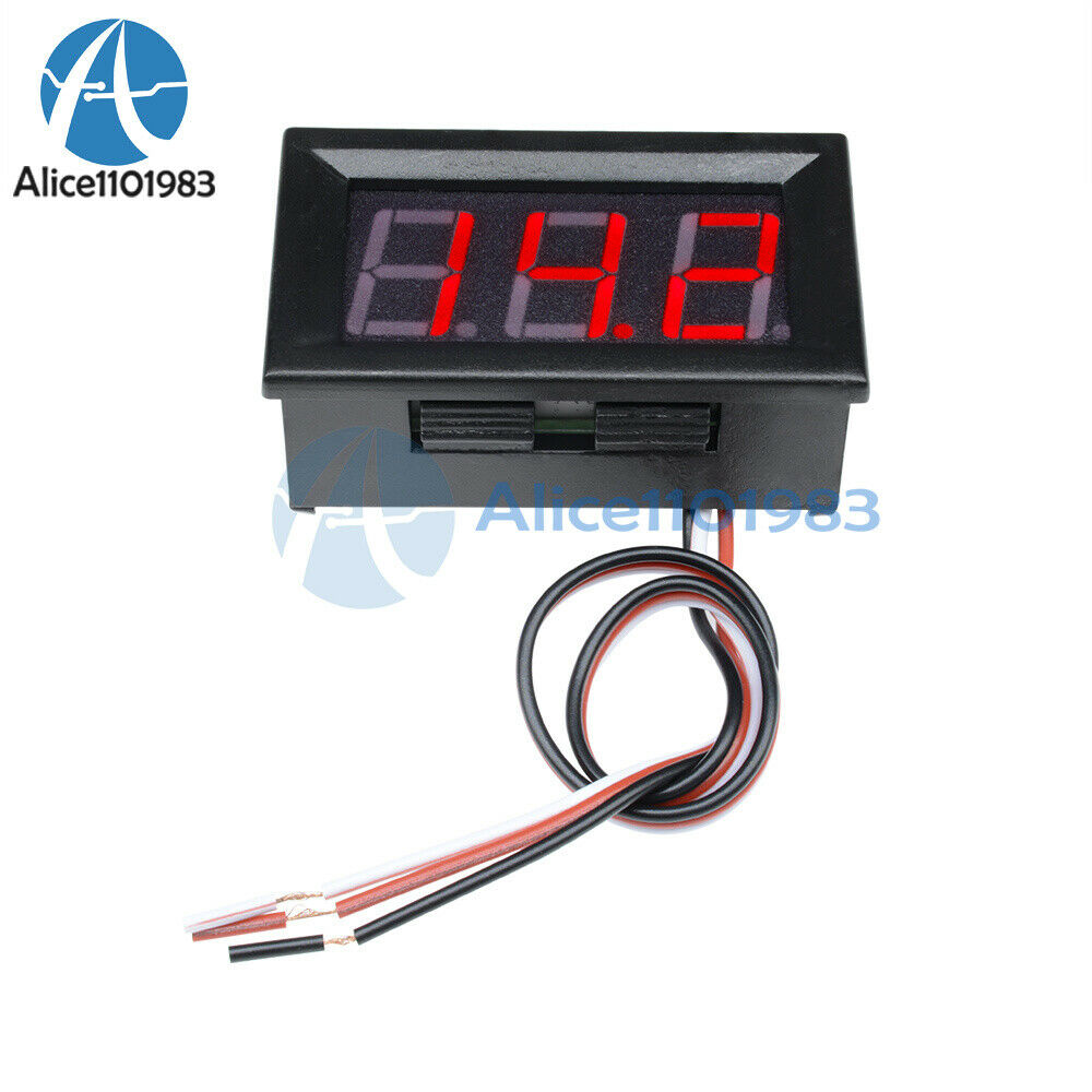 0.56" DC 4.5-30V Red LED Digital Voltmeter Panel Accurate Meter 3 Wire Display