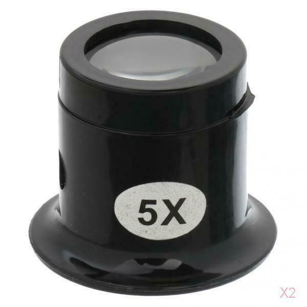 Watch Magnifier Jeweler Loupe Magnifing Eye Len Repair Kit Tools 5X