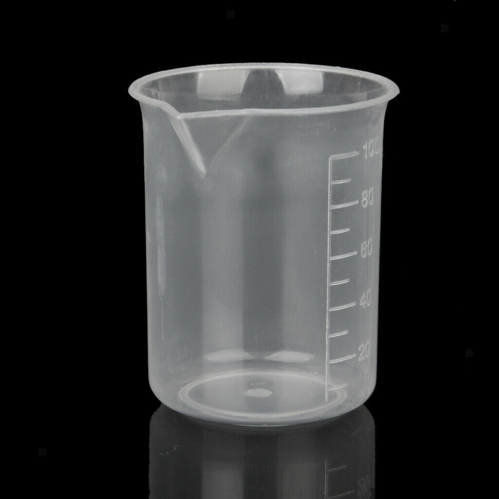 4x 50/100/150/250ml Clear Transparent Lab Graduated Beaker Measuring Cup