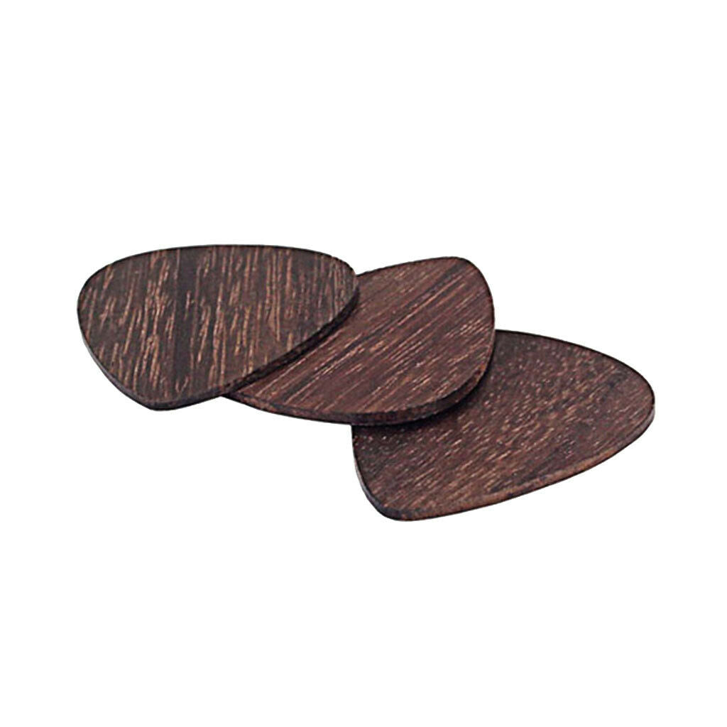 3pcs Rosewood Guitar Ukulele Picks Guitarist Musician Accessories Parts
