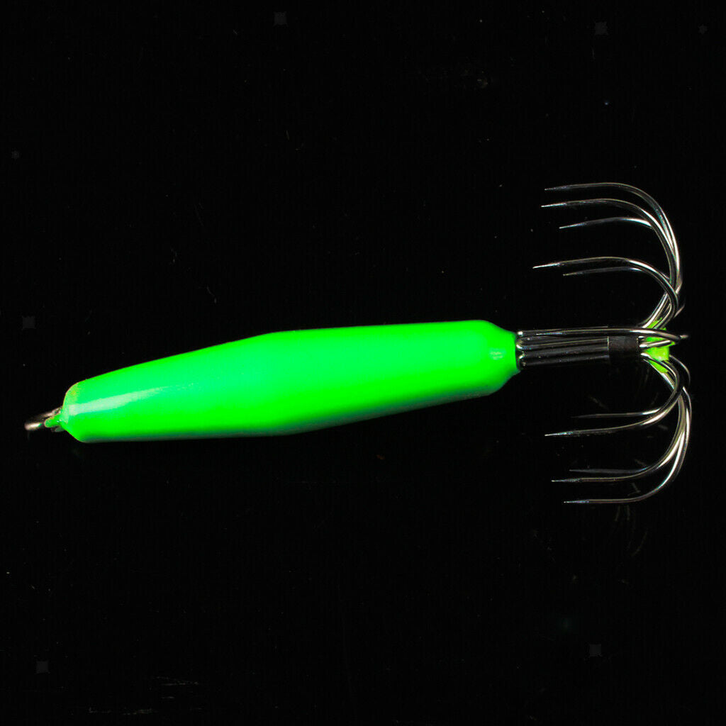 Stainless Steel Luminous Squid Jig Hook Barrel Umbrella Octopus Hook 7.2cm