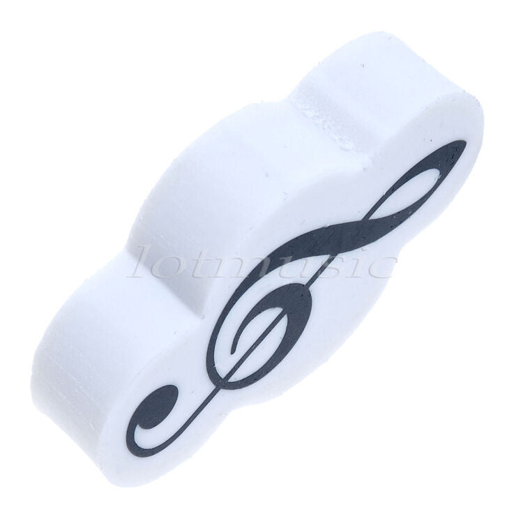 2 Pcs Stationary Music Note Rubber Eraser Gift Black and White