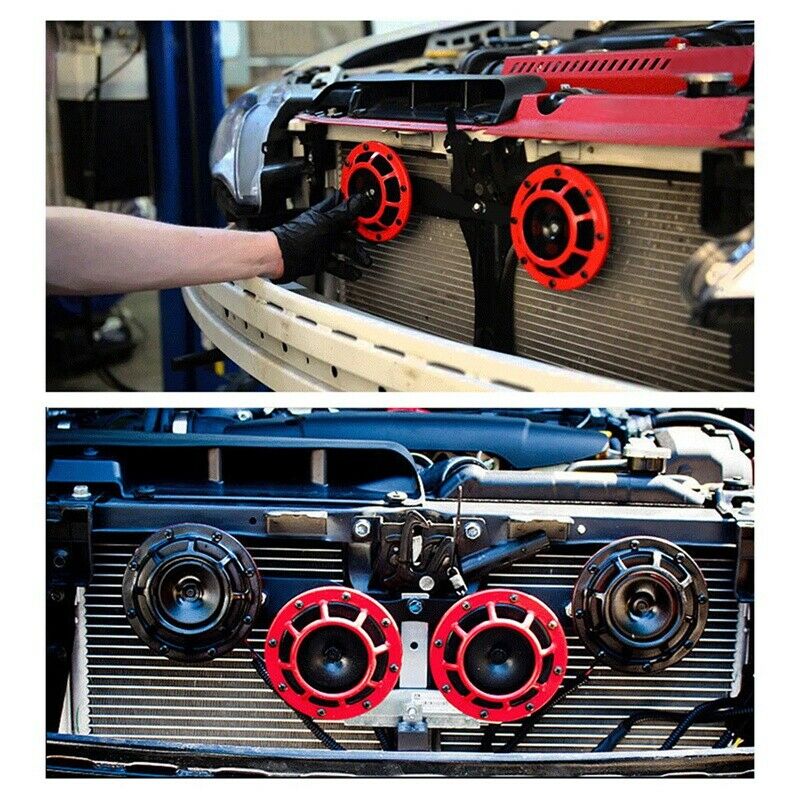 4X(2PCS Car Horn 12V Motorcycle Modification 140DB Horn Grille Universal I3F3)