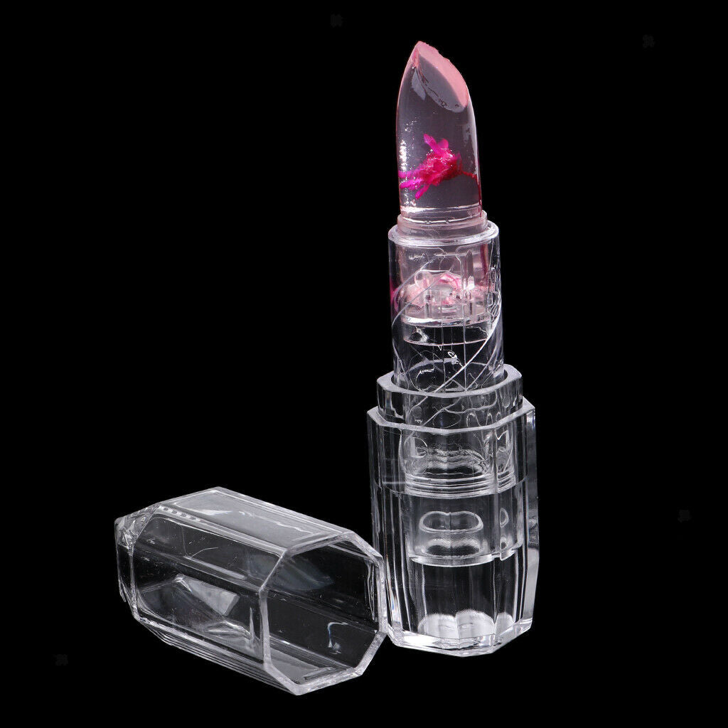 6Pcs/Set Transparent Flower Lipstick Cosmetics Temperature Change Color Long