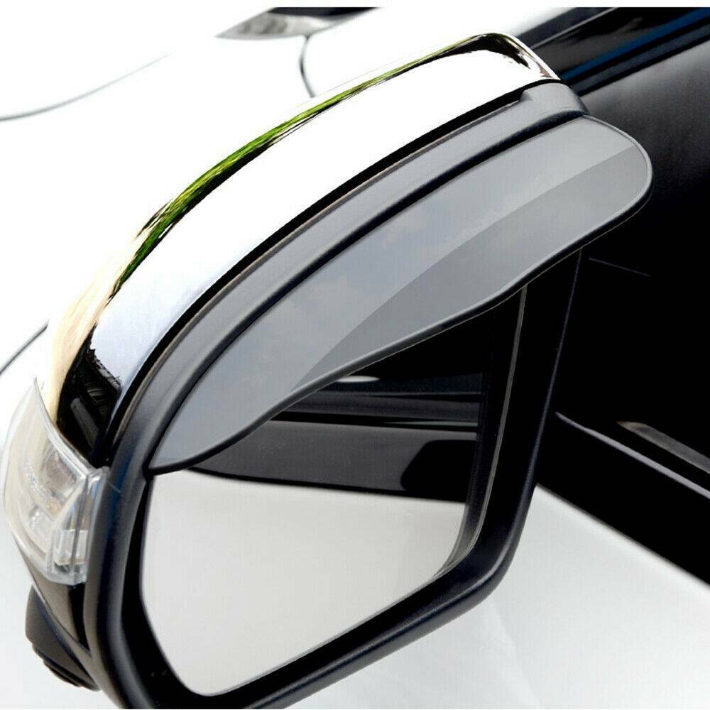 1 Pair  Side Rear Mirror Visor Car Accessories Rain Snow Guard Black Eyebrow
