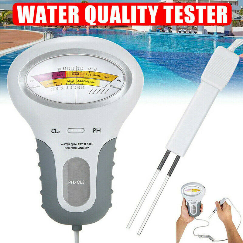 Portable 2in 1 Water Quality PH CL2 Chlorine Tester Level Meters For Swimming