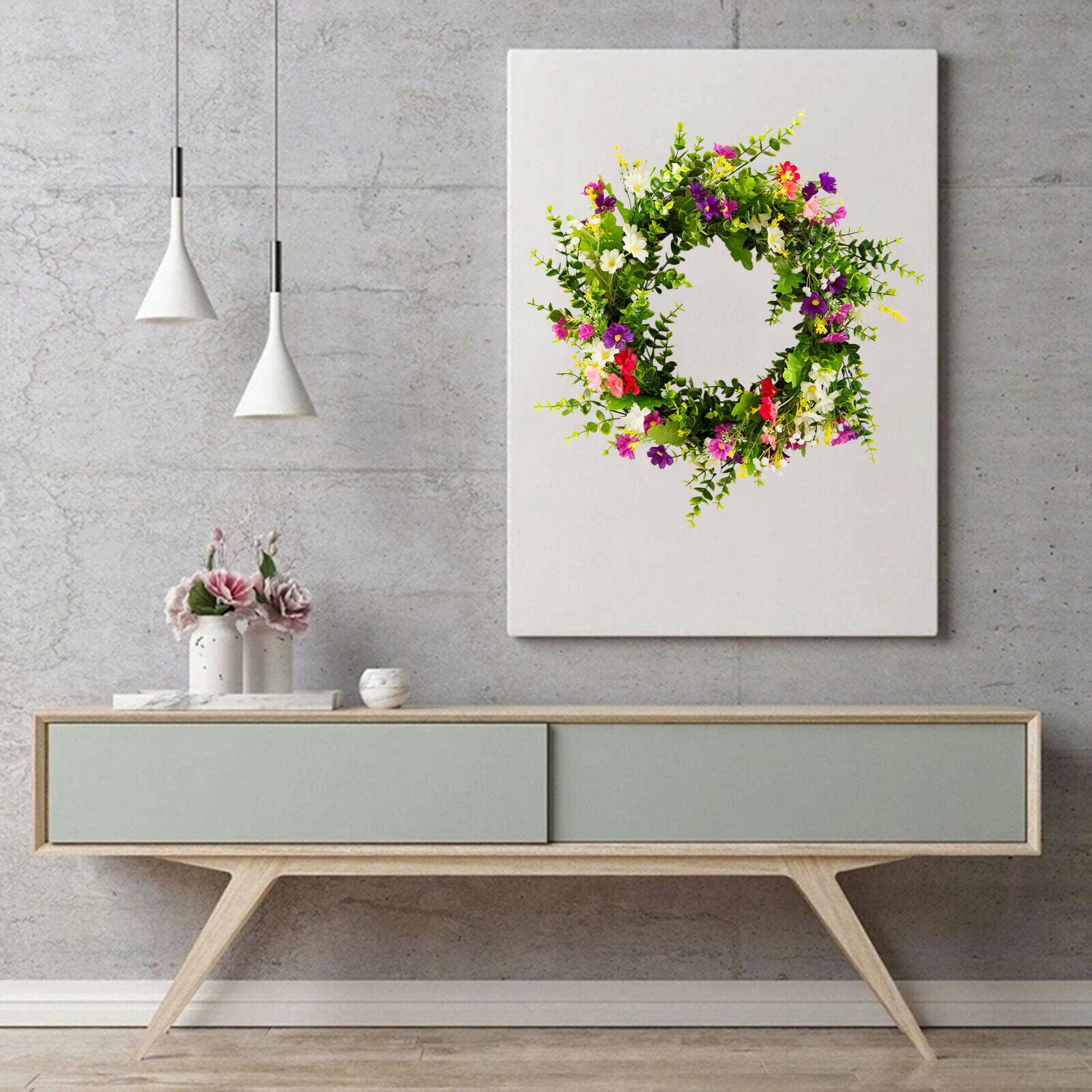 Artificial Eucalyptus and Small Fresh Decorative Flower Crown