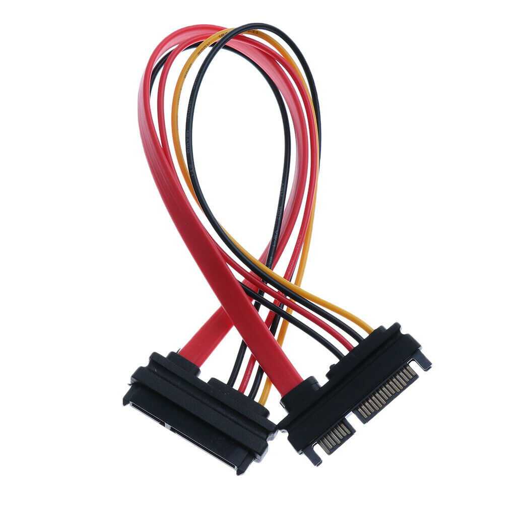 22 Pin 7+15 pin Male To Female SATA Data HDD Power Combo Extension Cable