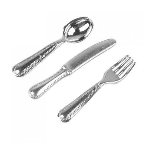 12 Pcs Stainless Steel Tableware Set, Kitchen Furniture and Accessories, 1/12