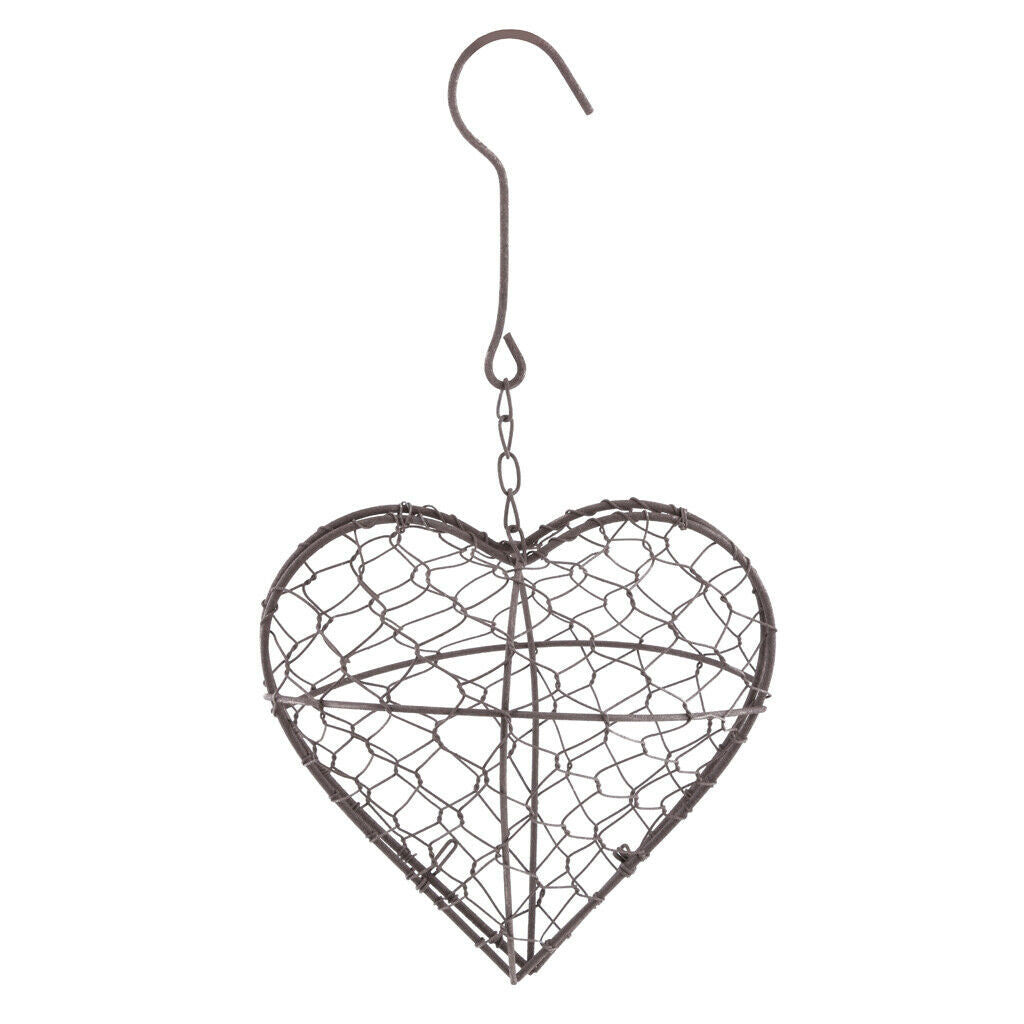 2X 1 lot Metal Succulent Planter Wall Hanging Art Decoration 17cm Heart Shape