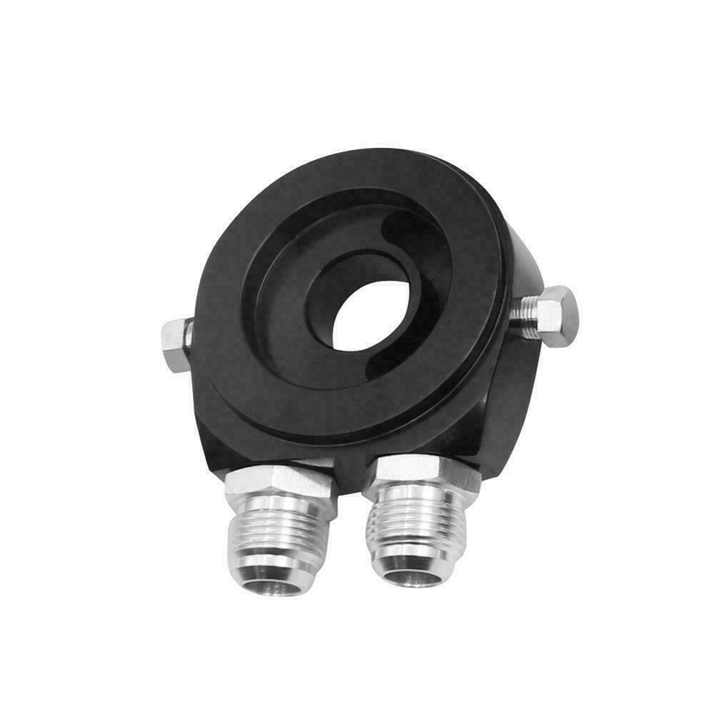 M20 x 1.5 An-10 Fitting Black Oil Filter Relocation Sandwich Plate Adapter Kit