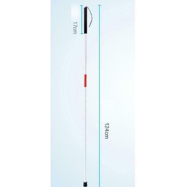 48.8 "foldable walking stick with wrist stripe reflector