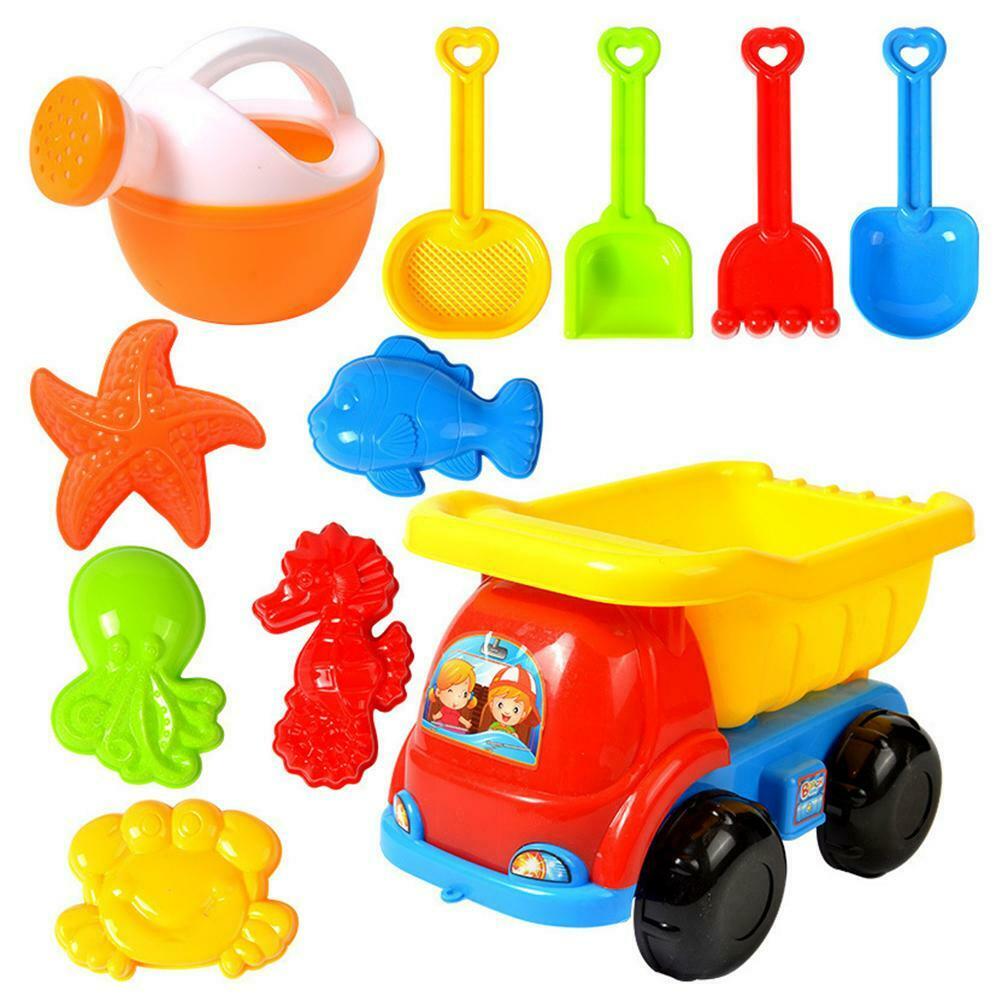 11Pcs Sand Sandbeach Kids Beach Toys Bucket Spade Shovel Rake Water Tools