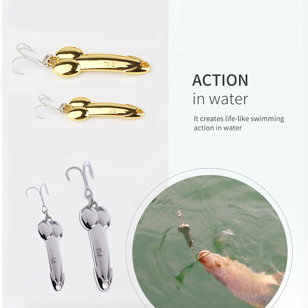 Pack of 4 Fish Lures Bass Funny Tackle Hooks  Metal
