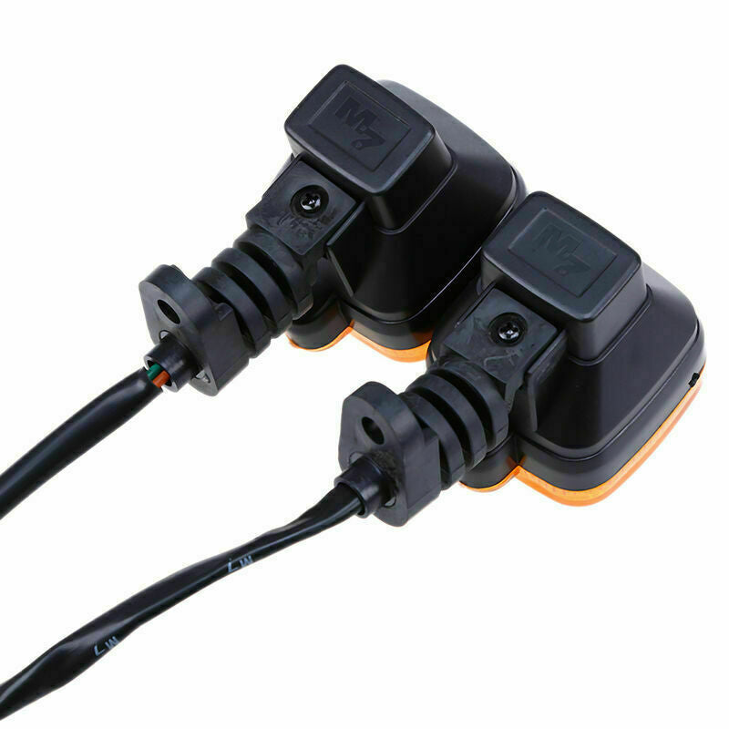 Amber Motorbike Motocross Scooter 12V Turn Signal Indicators Light Blinker Lamp