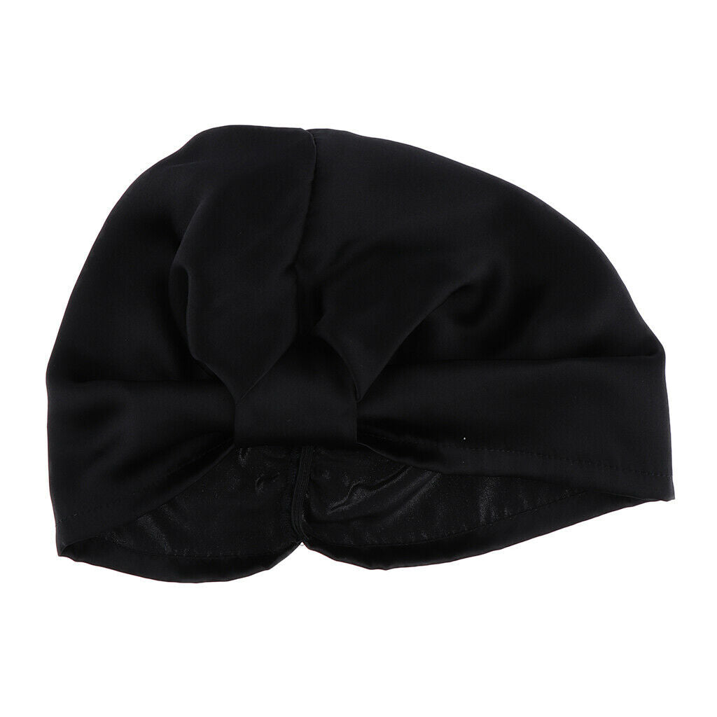 100% Silk Sleeping   Sleep Hat Night Hair Care Bonnet Scarves Wrap Elastic