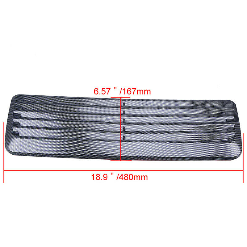 Carbon Fiber Air Vent Flow Intake Grill Front Hood Scoop Vent Bonnet Cover  Trim