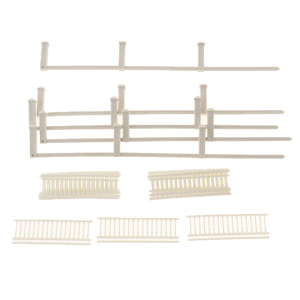 2 Pieces Decorative Garden Fence Outdoor Landscape Patio Railing