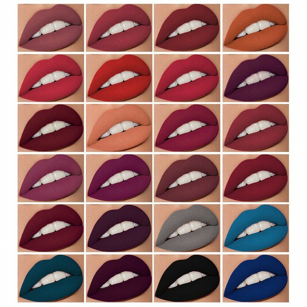 Matte Waterproof Non-stick Cup Long Lasting Lip Gloss Gift Set 24 Lip Gloss Set