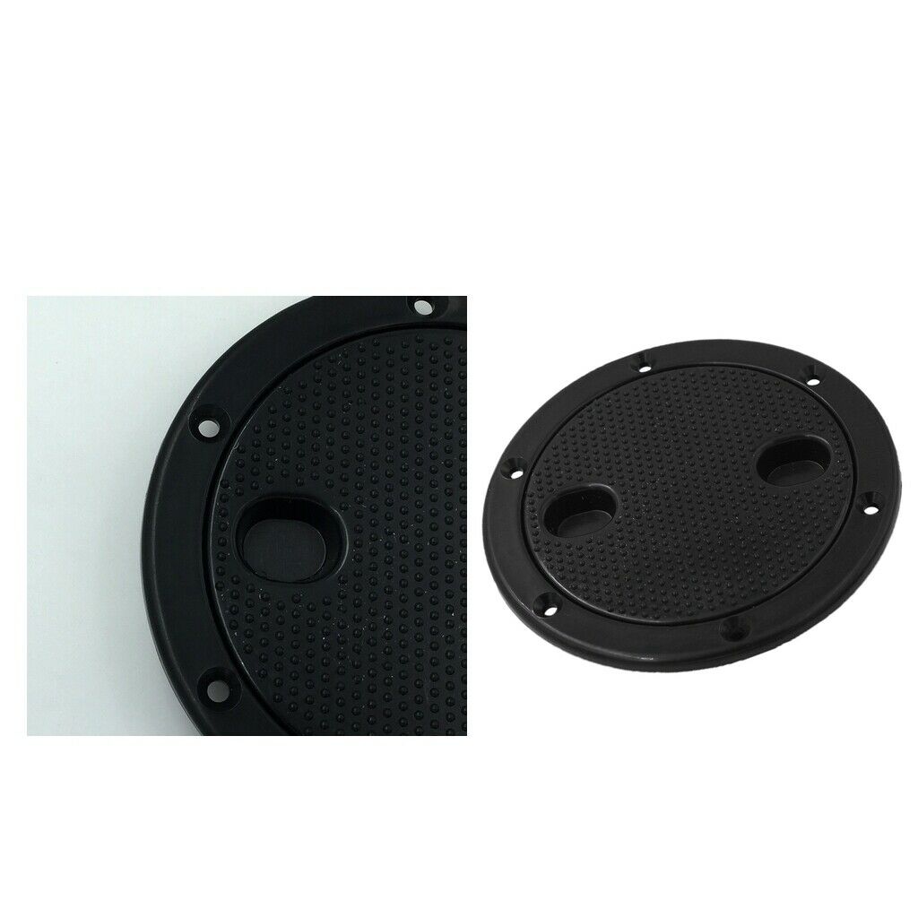 3 Pieces Marine Boat RV Black 4 inch Hatch Cover Twist Screw Out Deck Plate