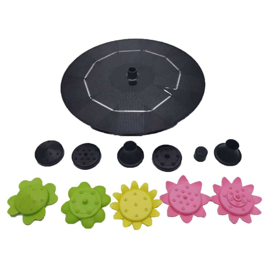 Mini 5V/3W Solar Fountain Pump Water Cycling for Pond Fountain BirdBath