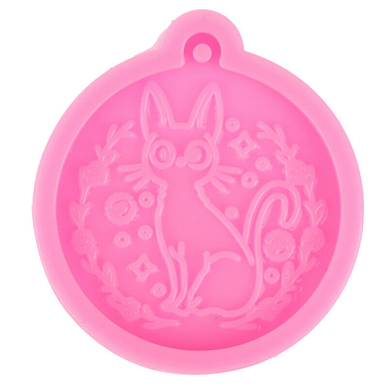 Cat Keychain Mold Pet DIY Craft Keychain Jewelry Pendant Silicone Mold