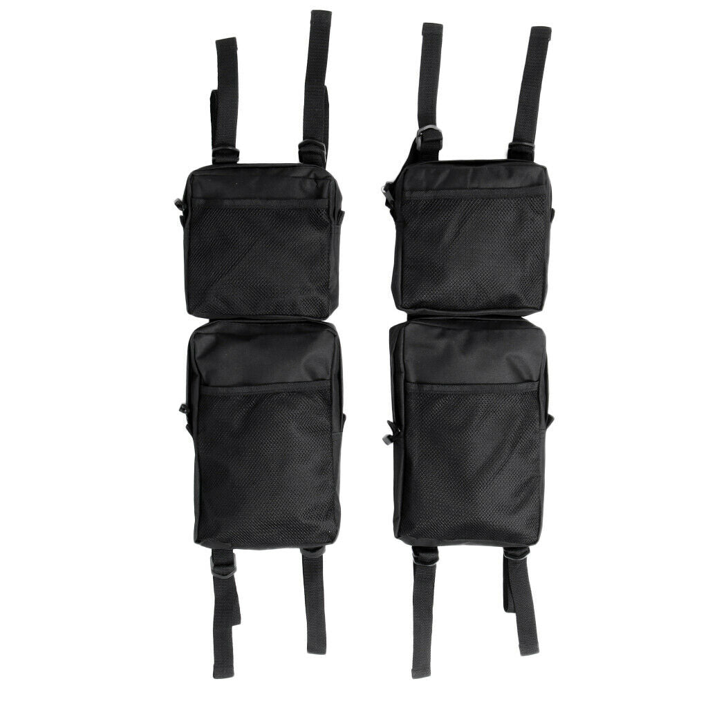 2pcs Black ATV  Bag 4-Wheeler  Cargo Luggage Storage Organizer