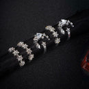 5PCS Shiny Crystal Moon Star Fully Inlaid Cubic Zircon Finger Knuckles Ring Set