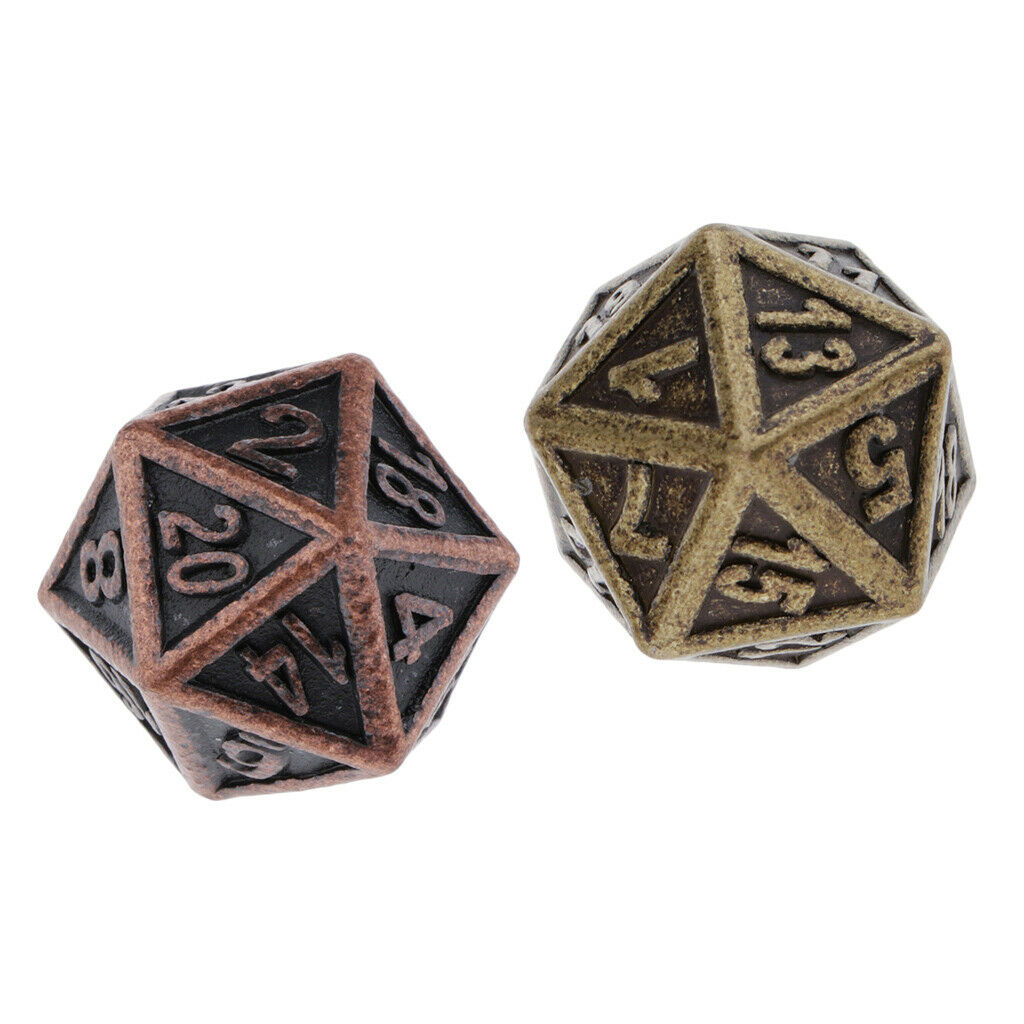 Polyhedral Metal Dice for Dragon Scale D&D DnD Pathfinder RPG Games copper