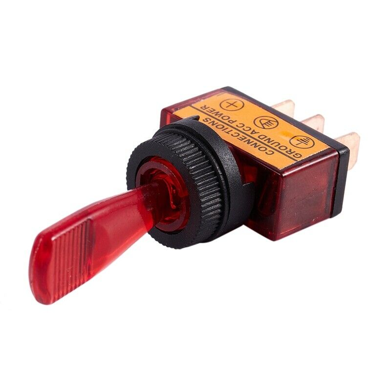 4PC 12V DC 20A LIGHT ILLUMINATED TOGGLE SWITCH CONTROL CAR BOAT DASH SPST ON/OE8