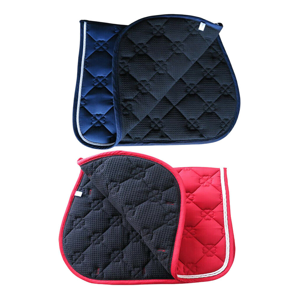 Lots 2 Saddle Pad Equestrian Bareback Jumping Performance Equipment Red+Blue