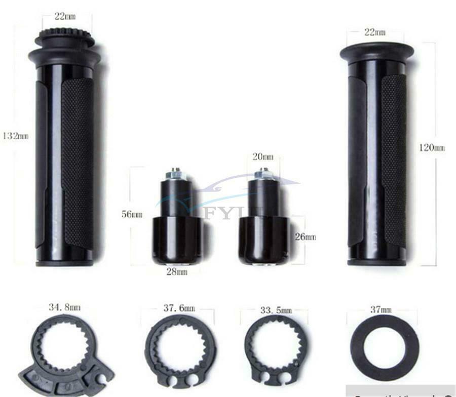 1 Set Universal 7/8''22MM Left & Right Motorcycle Handlebar Grips&Handlebar Ends