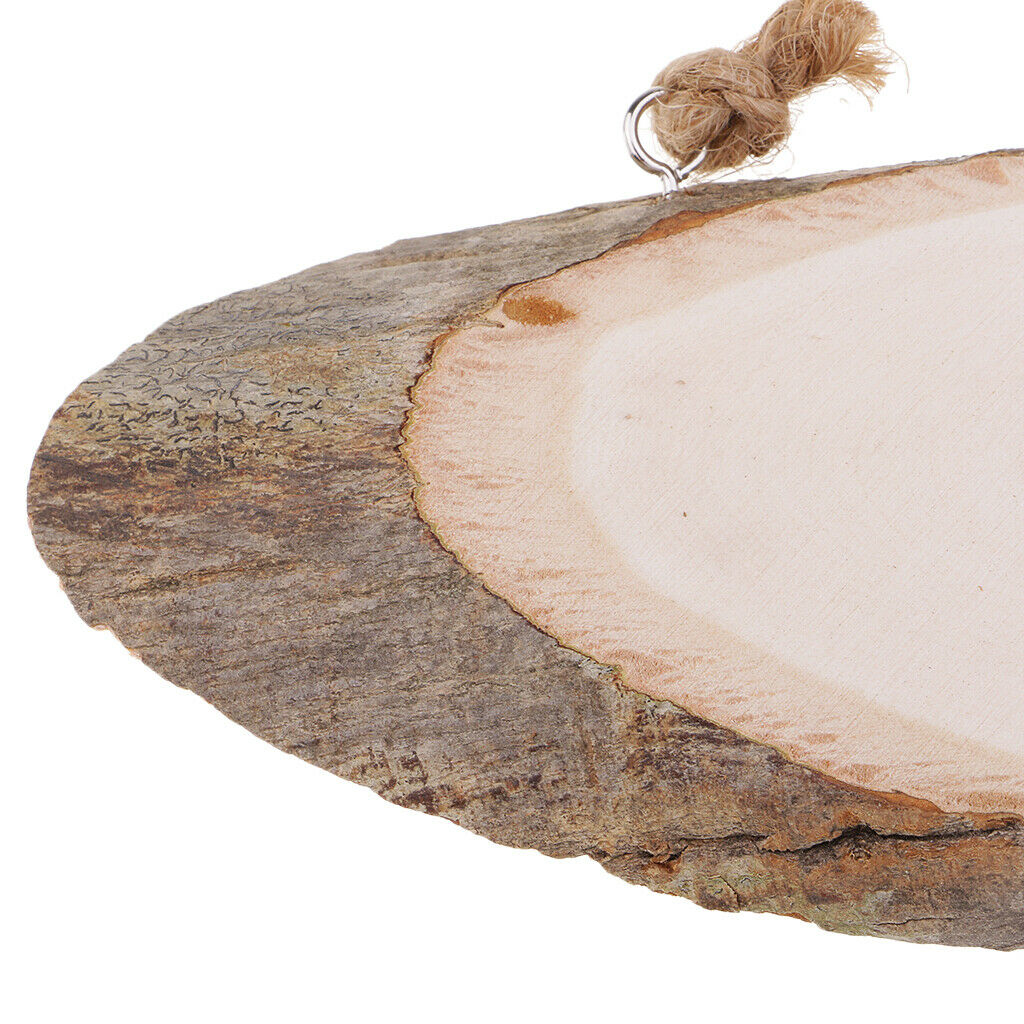 5 Packs Natural Wood Pieces Rustic Wooden Slices Xmas Hangings Room Decor